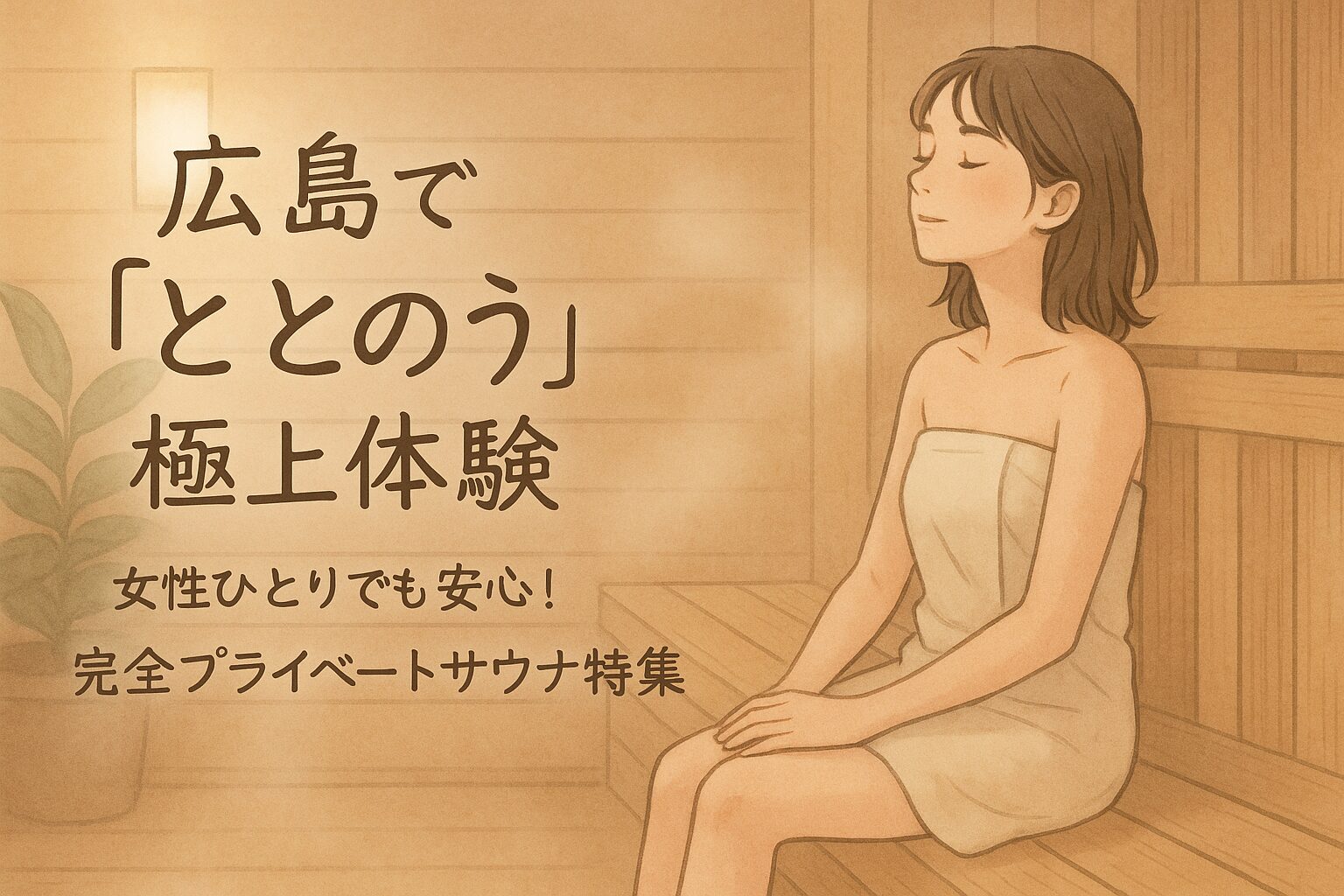 広島で「ととのう」ならここ！女性ひとりでもOK！個室＆プライベートサウナ特集